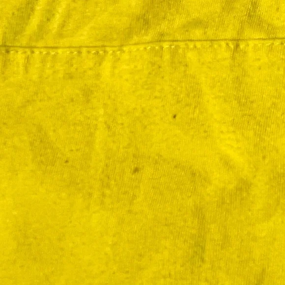 Y2k Yellow Grunge Hooded Short Sleeve Top Size Large Bling Bling - Picture 8 of 8